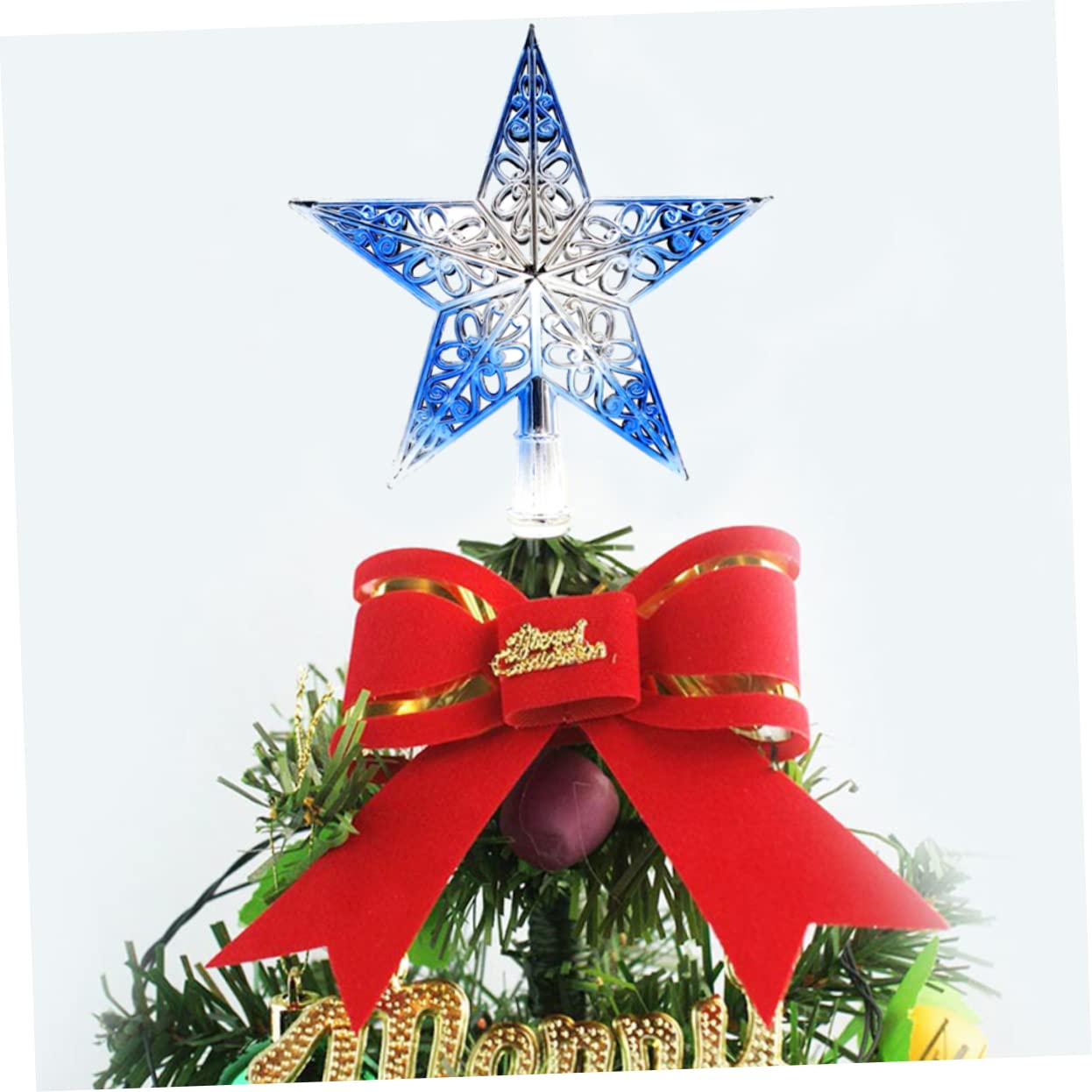 OUNONA 9 STK Weihnachtsbaum Stern Spitz Zulaufende Weihnachtsbaumspitze Christbaumspitze Stern Beleuchtet Urlaubsstern-Topper 3D-Sterne-baumspitze Baumwipfelschmuck