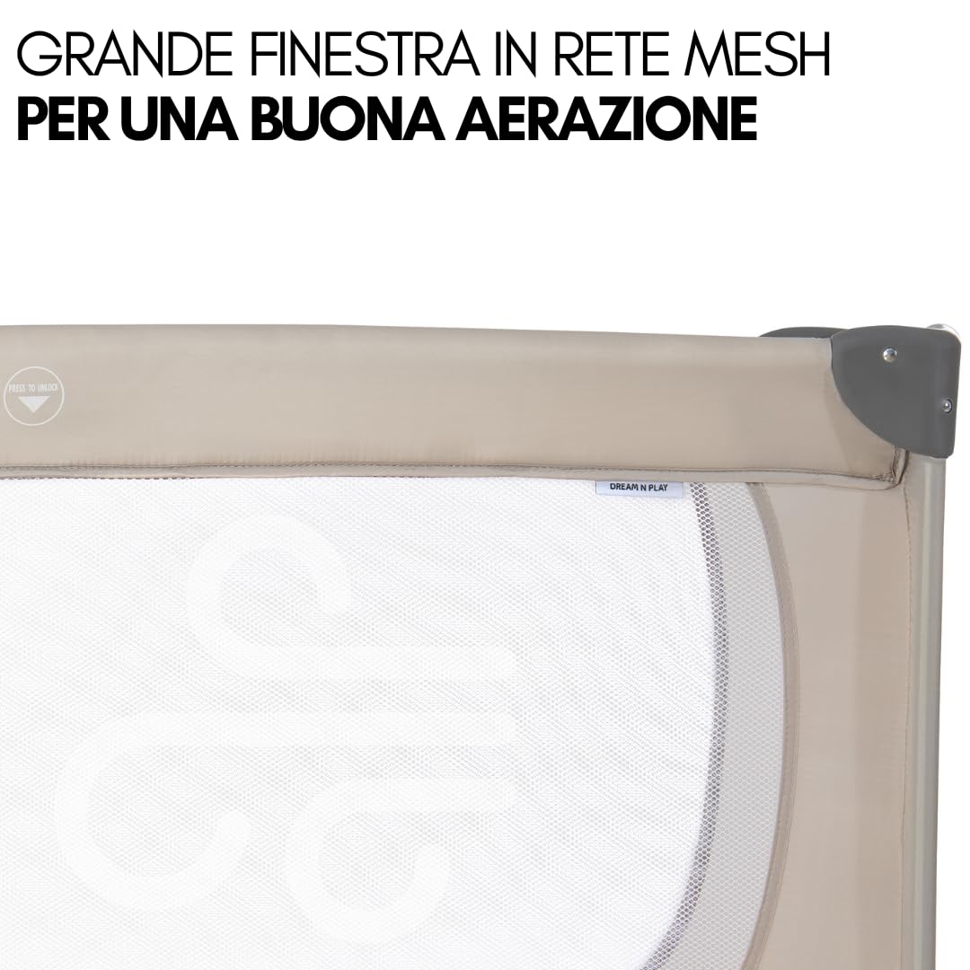 Lettino Da Viaggio Per Neonati Hauck Dream N Play Plus - Pieghevole, Con Zanzariera E Materasso