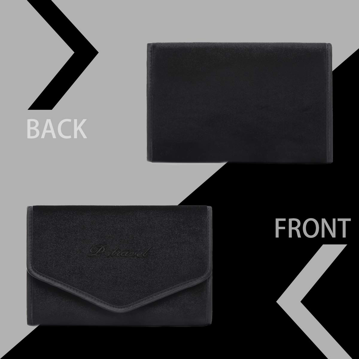 Schmuckrollen Reise Schmuck Organizer Faltbare Lager Tasche für Ringe Halsketten Ohrringe Armbänder Uhren
