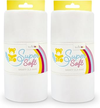 kullaloo Plush Fabric | Solid White Minky Fabric for Sewing Pack of 2 | Super Soft Cuddle Material | 39.5x29.5 | Plushies, Baby Blankets, Pillows, Dog Beds, Cat Beds, Baby Accessories, Apparel