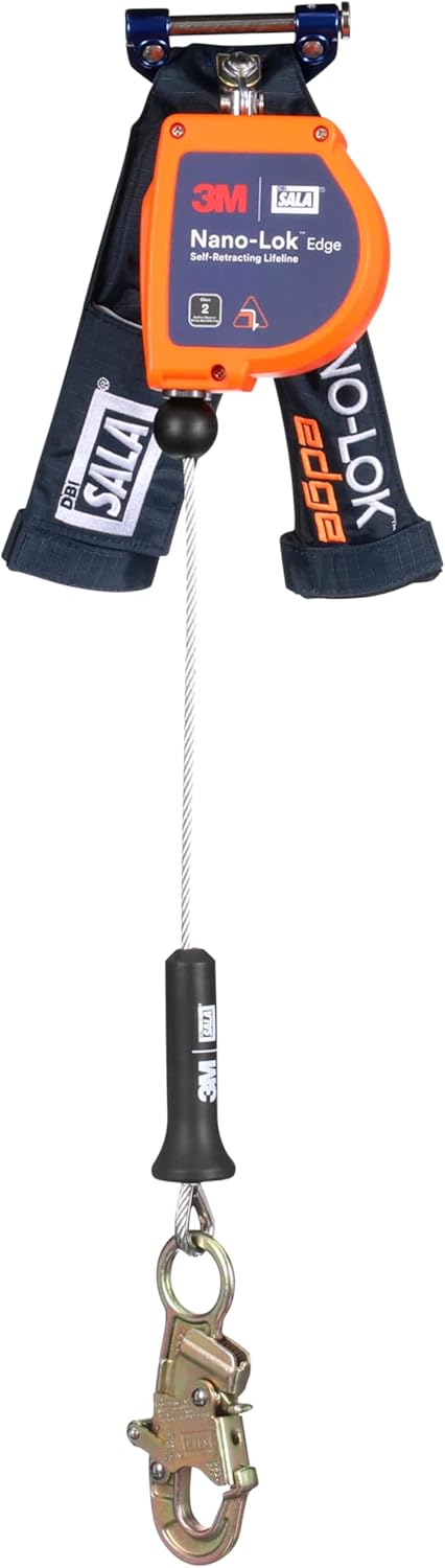 3M™ DBI-SALA® Nano-Lok™ Edge Self-Retracting Lifeline with Quick Connect 3500288, Cable, Snap Hook, 8 ft., Class 2