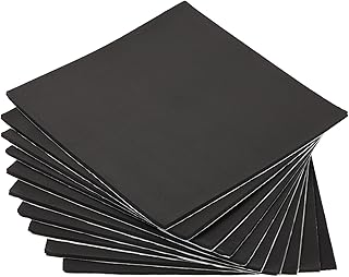 10 Pack Adhesive 1/4" Thick Neoprene Rubber Sheets, 12"x12" Sponge Foam Pads for DIY Cosplay