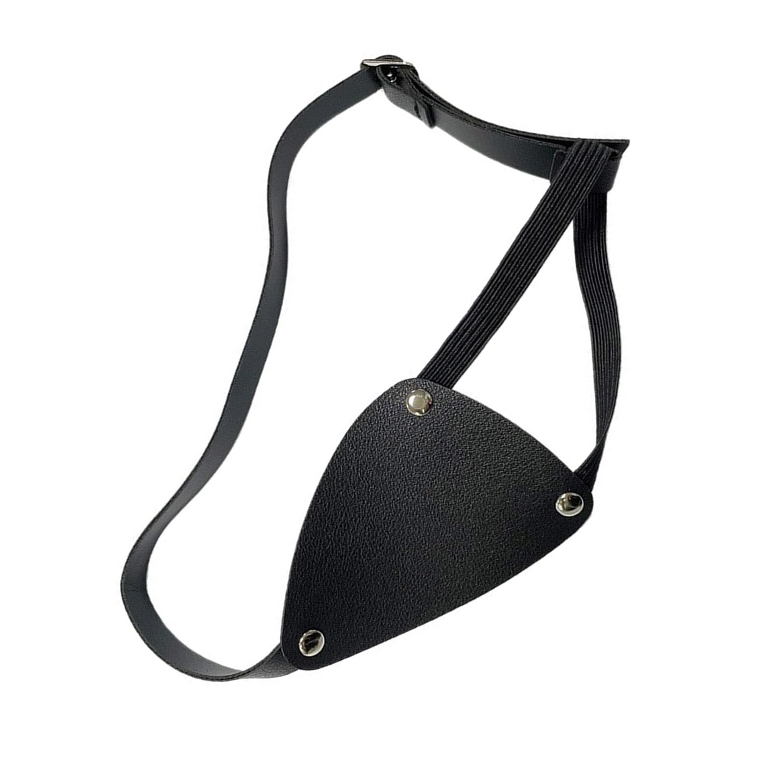Mzran Unisex Left Pu Leather Eye Patches Halloween Cosplay Men Women Medievals Knights Pirate Eye Patches