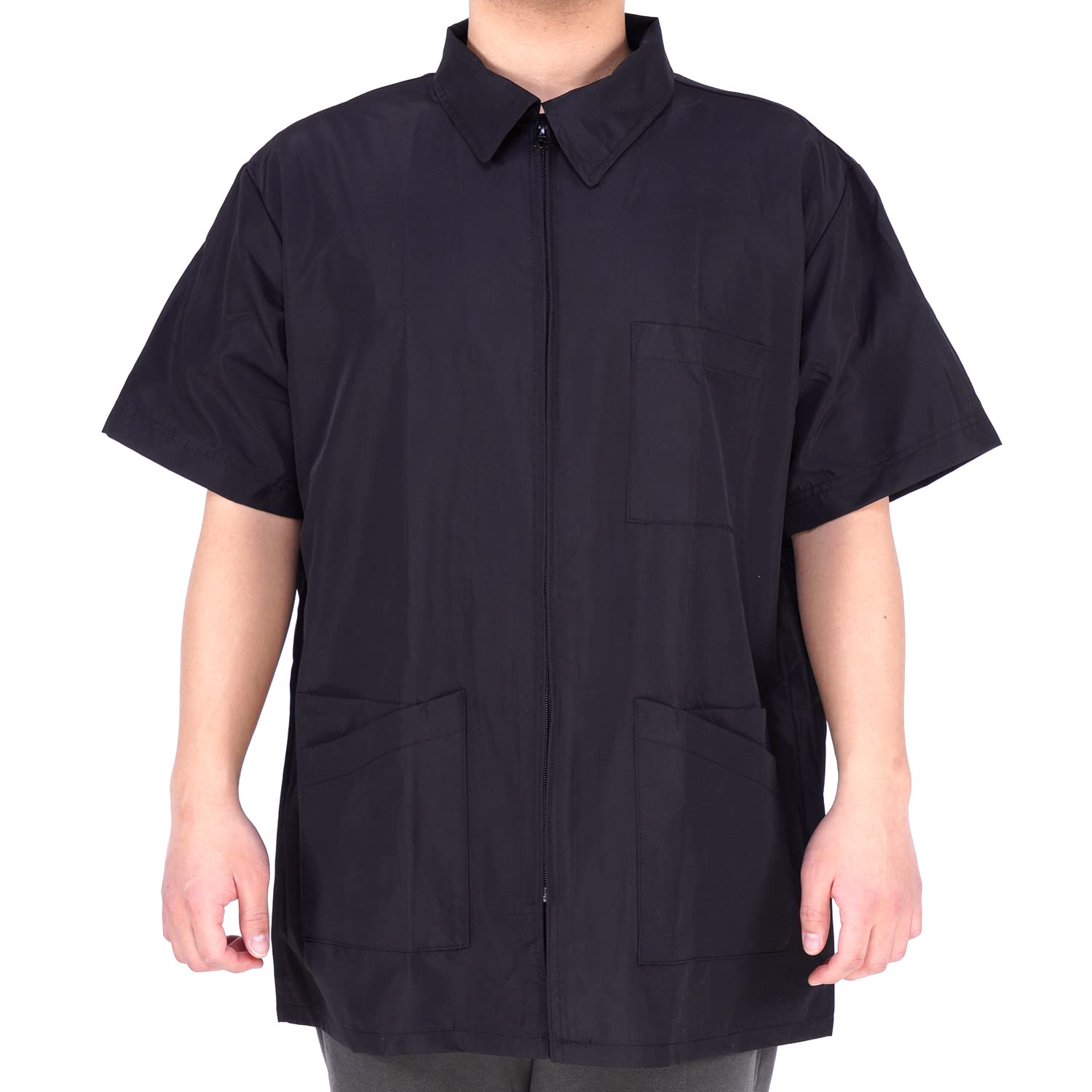 STUDIO LIMITEDSTUDIO LIMITED Barber Jacket, Lightweight and Breathable Zipper Closure Hair Stylist Grooming Smock Shirt Water Resistance