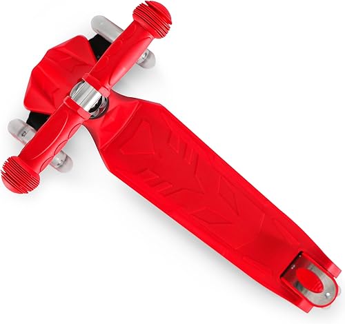 Miniatura 5 de Patinete para niños, scooter de 3 ruedas para niños, juguete para niñosniños pequeños, altura ajustable, cubierta antideslizante, luces de rueda