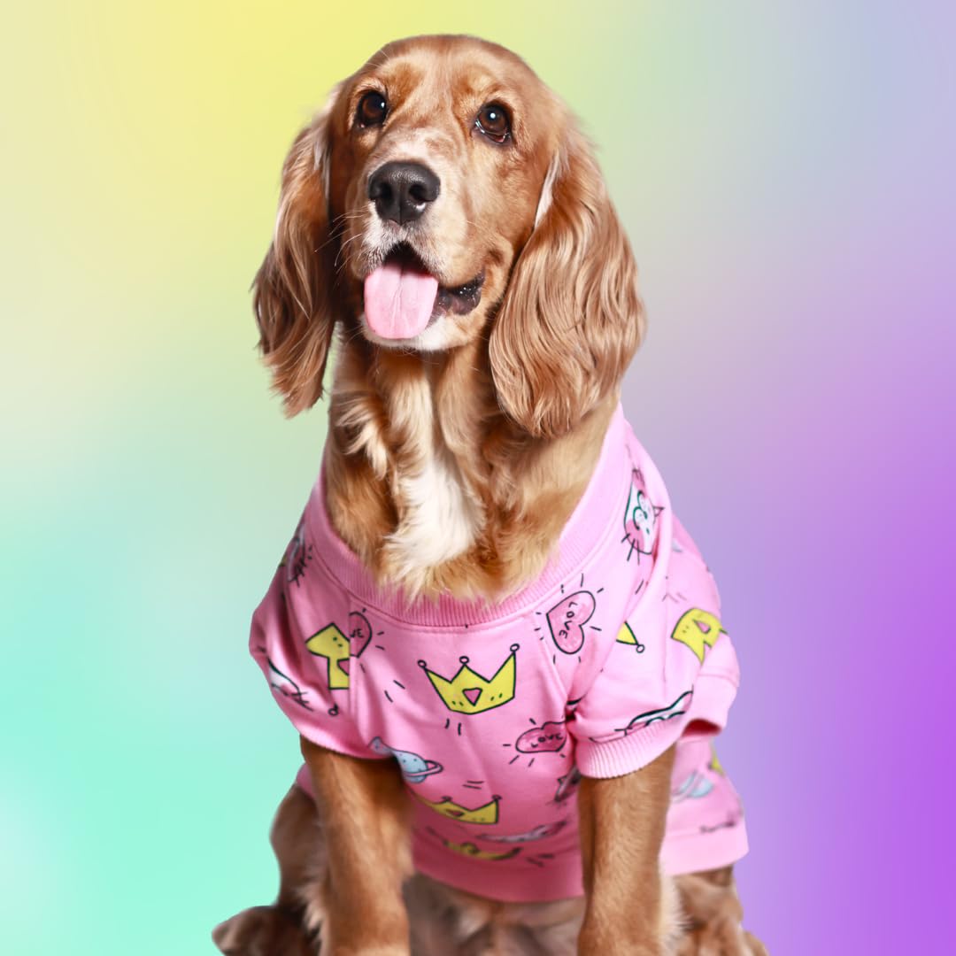Sweatshirt for Dogs, Cats - Royal Pink, Half Sleeves | Pawrels (S) (B0CVV6651Q) Amazon Price History, Amazon Price Tracker