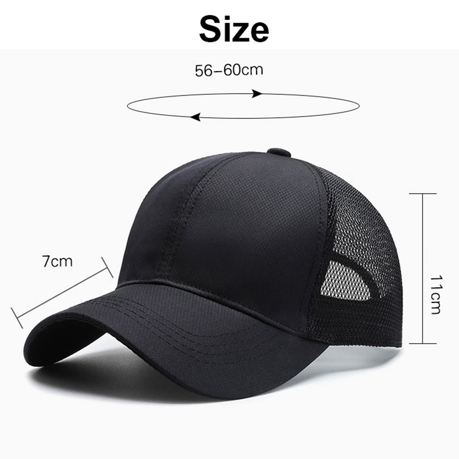Generico Gorra con visera para recién nacido con Snapback ajustable, unisex, unisex, gorra de béisbol de malla, gorras de visera