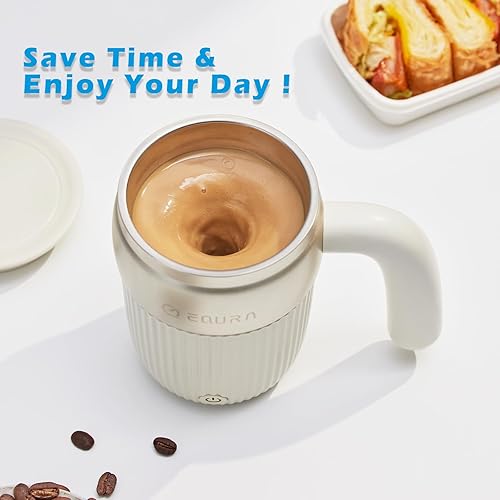 Miniatura 2 de Taza mezcladora eléctrica Taza de café recargable autoagitable magnética taza de acero inoxidable para oficinacocinaviajescafé caserochocolate