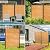 GREENER Privacy Screens 38" W x 60" H No Dig Fence Screen Wood Panels with Metal Stakes, A/C Units Fence Panels Pool Equipment Enclosure Outdoor Trash Can (Shutter)