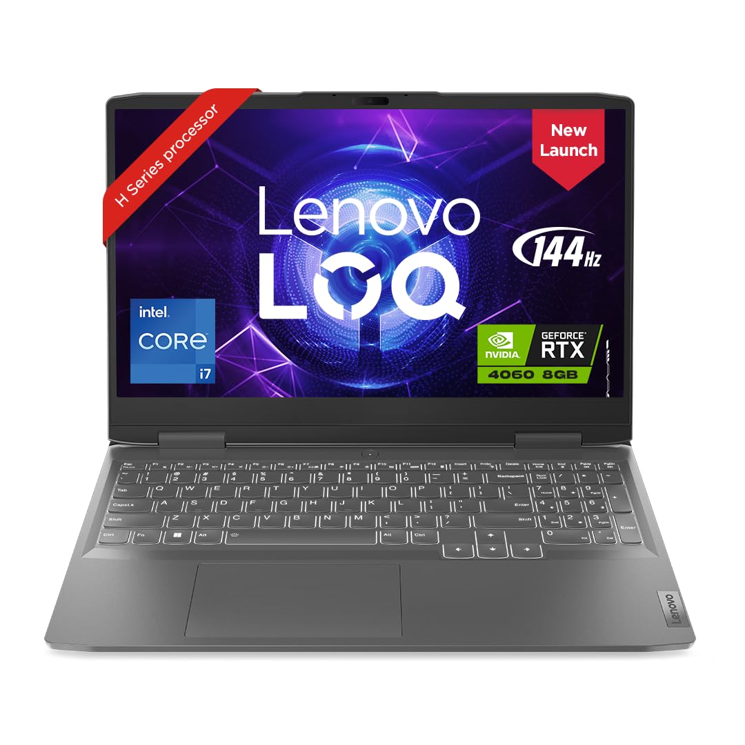 (Refurbished) Lenovo LOQ Intel Core i7-13620H 15.6" (39.6cm) FHD IPS 144Hz 350Nits Gaming Laptop (16GB/512GB SSD/Win 11/NVDIA RTX 4060 8GB/Office 2021/Storm Grey/2.4Kg), 82XV00BQIN