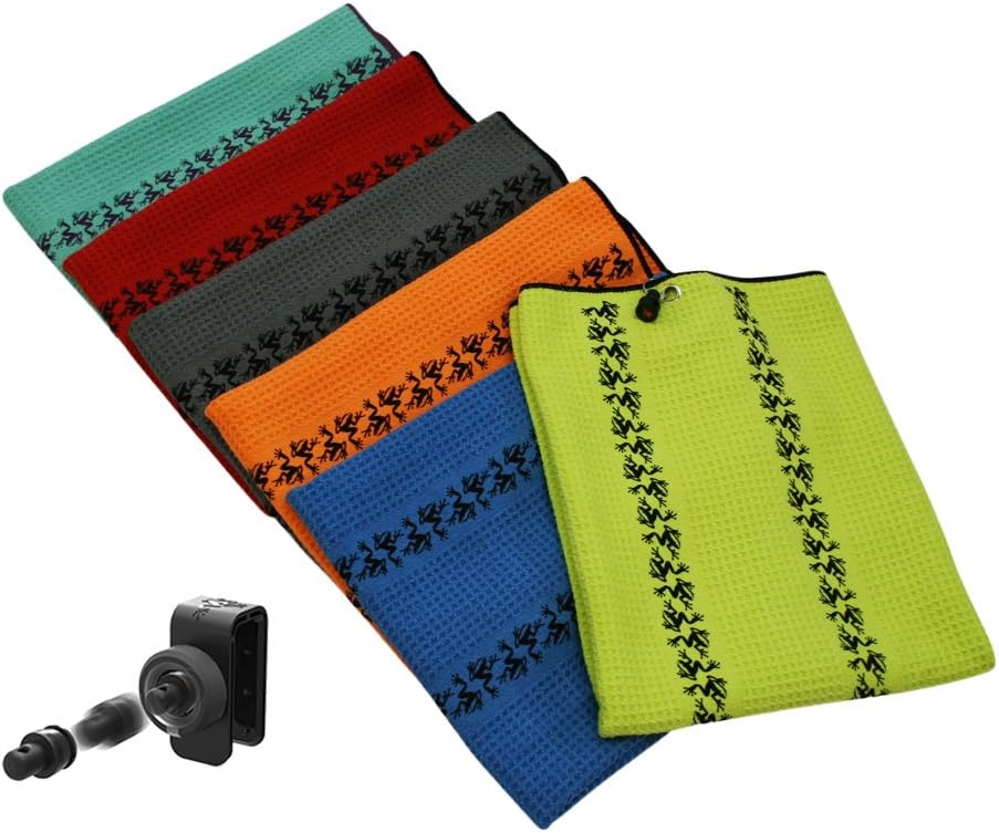 Golf Microfiber Waffle TRAX Towel with Bag Latch-It