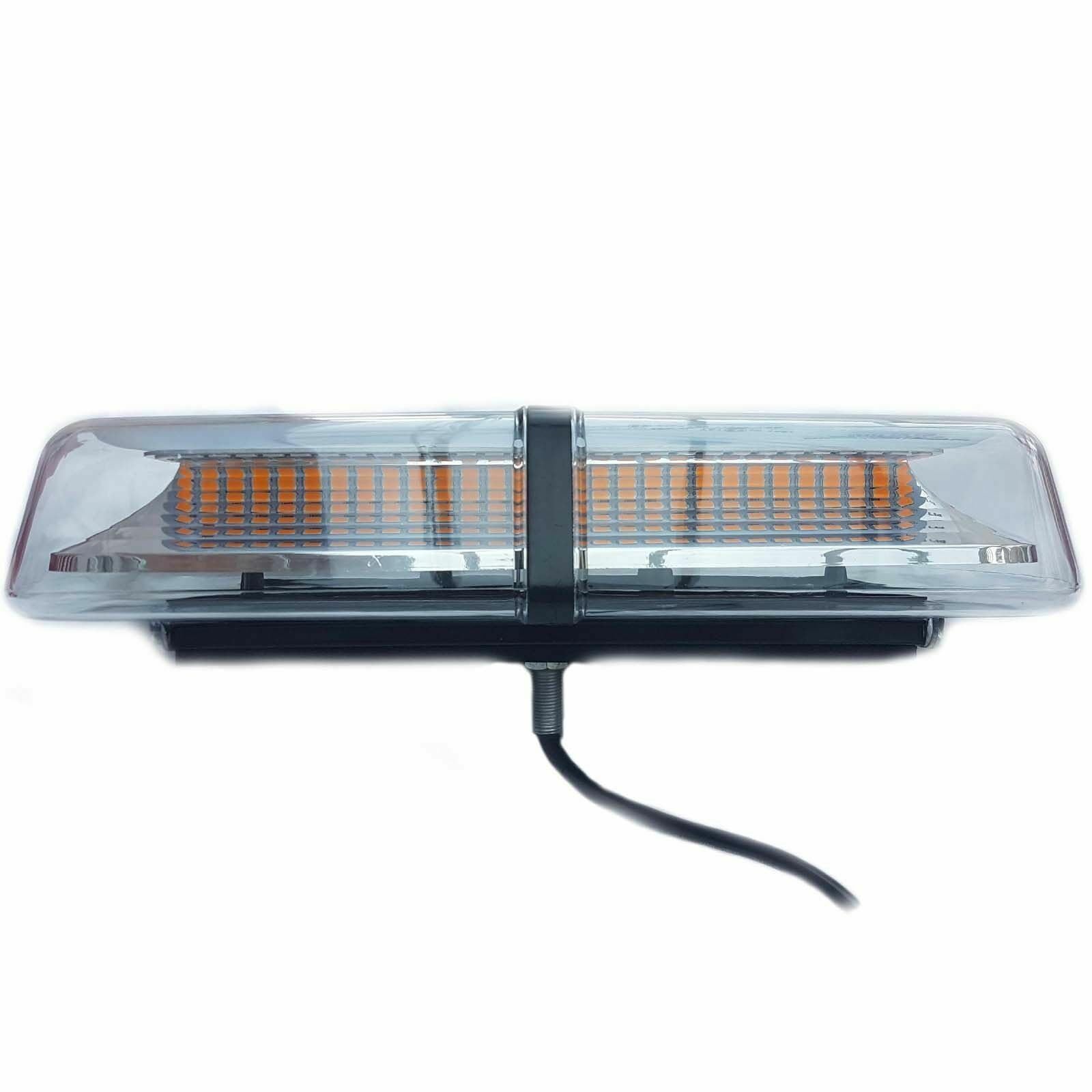 Mini Rampe Barre Lumineuse d’Avertissement 12-24V Orange LED 72 LED Balise d'Urgence Gyrophare Fixation à Boulon 8 Modes de Flash