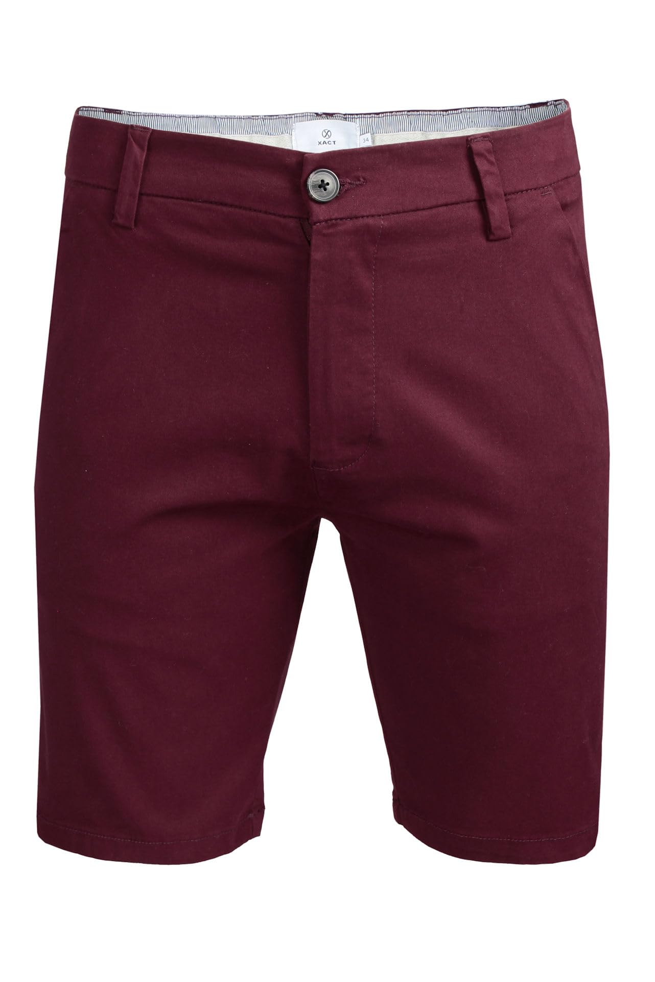 Xact Pantaloncini Uomo Chino Bermuda Cotone Stretch Regolare Pantaloni Corti Estivi Casual Golf Eleganti Tasche Zip Twill Leggeri Vacanza Lavoro