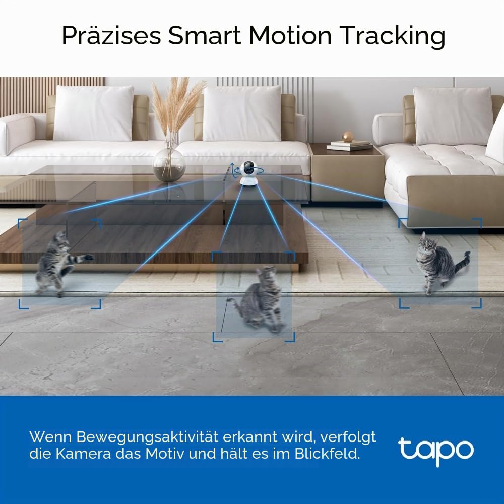 TP-Link TC72 Pan/Tilt AI Cámara Wi-Fi Vigilancia Con Visión Nocturna 360º QHD
