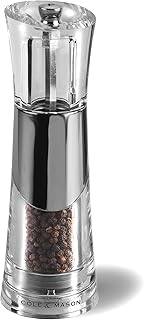 Cole & Mason H57271P Bobbi Moulin à poivre, Acrylique et Chrome,185 mm