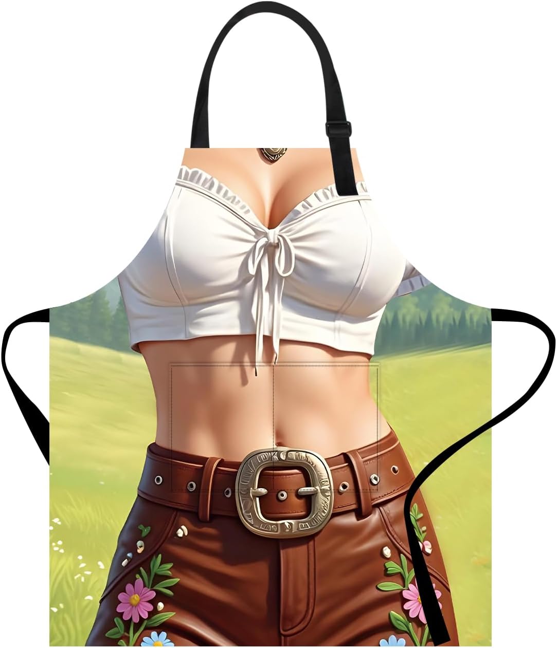 ANNA QUEEN Funny Apron for Women Men with Pockets, Adjustable Kitchen Chef Aprons for Cooking Baking Gardening Cute Apron