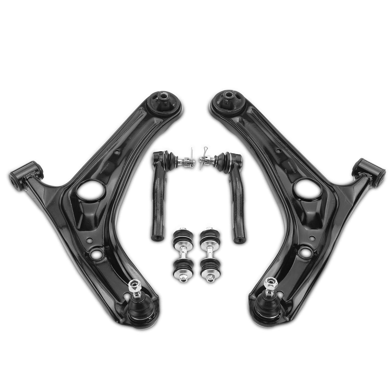 Frankberg 6x Querlenker Sazt Vorderachse Links Rechts Kompatibel mit Yaris P1 1.3L 1999-2005 Yaris NCP1 NLP1 SCP1 1.0L-1.5L 1999-2005 Yaris Verso P2 1.4L 2000-2005 Replace# 45046-59025