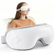 LAOBEN Eye Massager with Heat, Fathers Day Birthday Gifts for Men Women Her Him, Heated Eye mask for Migraine Relief and Dry Eyes, 5 Modes & 180° Folding Design, Sleep Gift for Office, Travel, Home