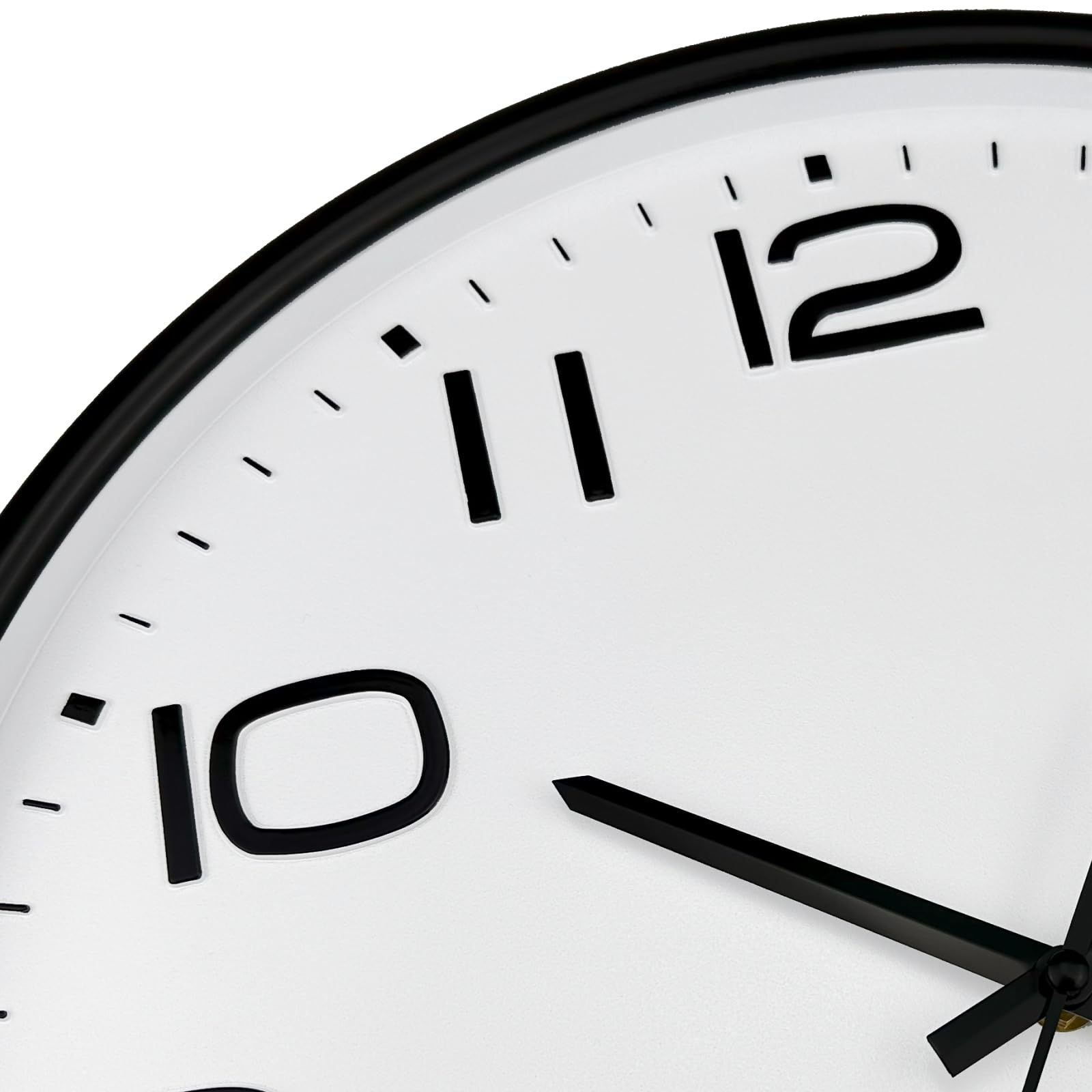 Plumeet Horloge Murale 40.6cm Silencieuse Quartz Moderne Noire