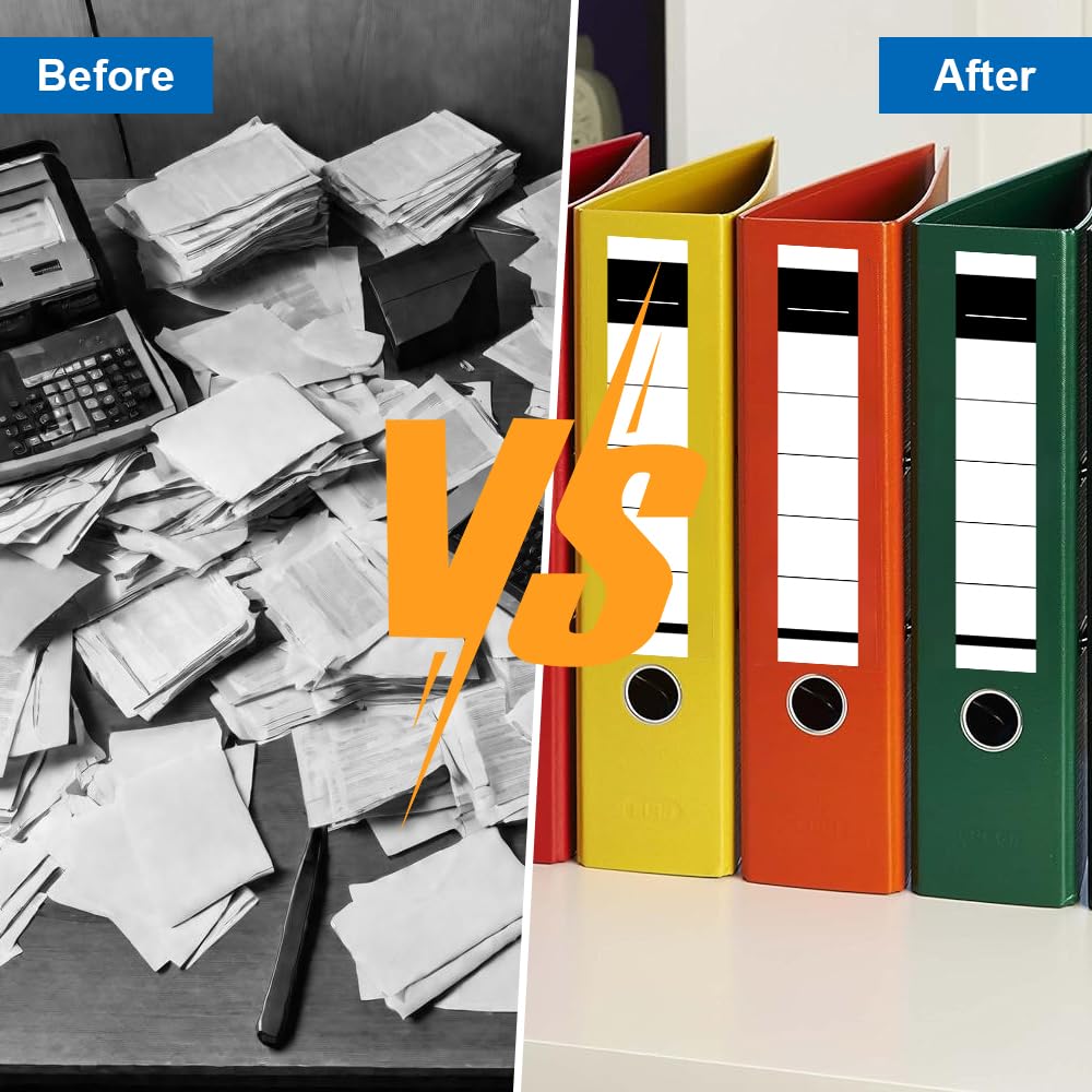 Étiquettes Autocollantes Pour Classeur 54 X 153 Mm - 20 Pièces - Format