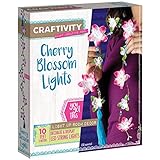 CRAFTIVITY Cherry Blossom Lights Craft Kit - Makes 1 LED Flower String Light