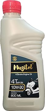 Muzitol Scooty-Scooter 10W30 Sn Engine Oil 800 ML (Multicolor)