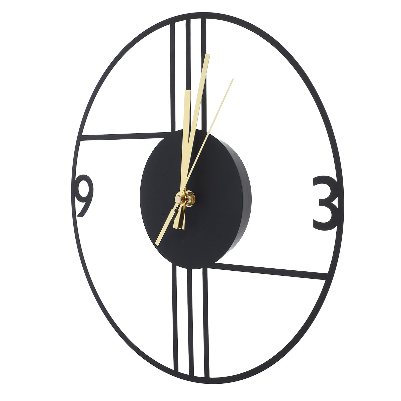 Horloge murale silencieuse noire design nordique decoration maison