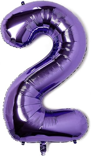 Miniatura 14 de Pupple - Globo grande de 40 pulgadas, números 0, para fiesta de cumpleaños, boda, helio, papel de aluminio de Mylar Globo número 0,Globo número