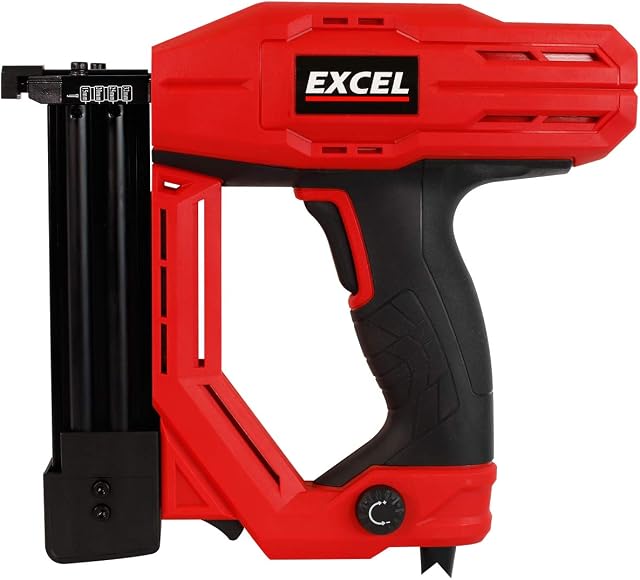 Excel 2-in-1 Electric Stapler Nailer Gun 15-32mm 18 Gauge Heavy Duty 240V~50Hz - Soft Grip Handle - Corded Nailer Gun - Ideal for Woodworking, Decorating, Construction Jobs