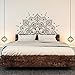 JXFM 134x67cm Tamaño y Color Personalizados Cabecera del Dormitorio Decoración del Viento Media Mandala Calcomanía de Pared Yoga Studio Decoración Mandala Vinilo Etiqueta de la Pared