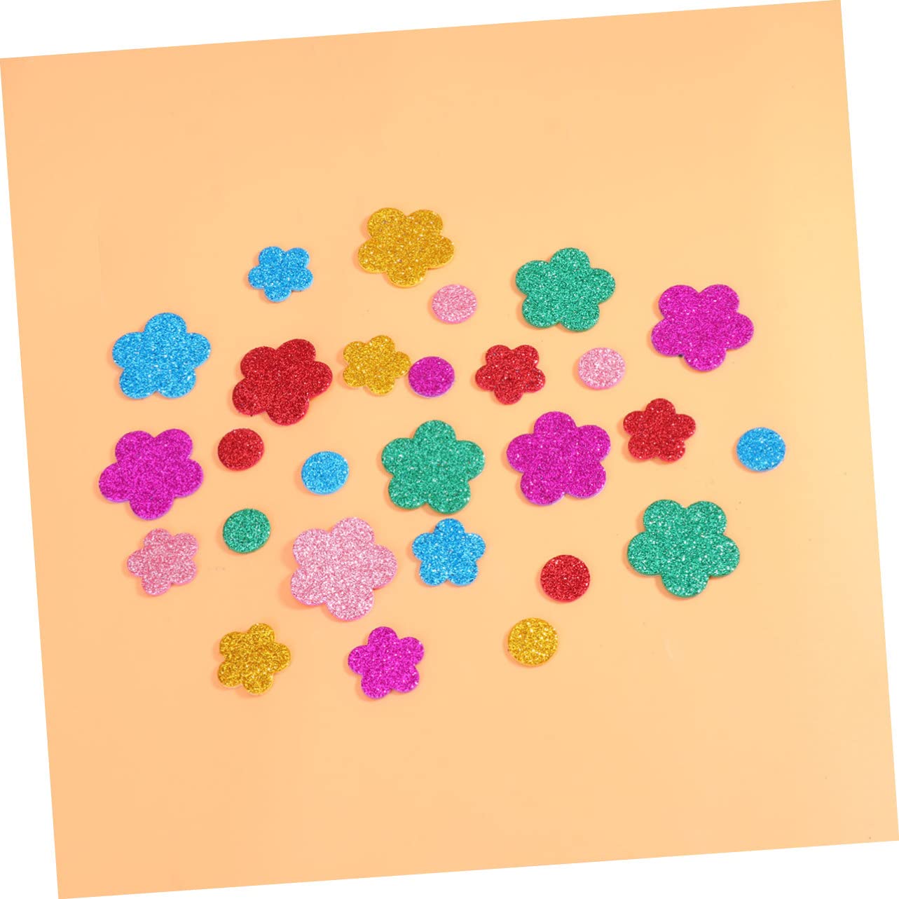 NUOBESTY 3piezas Stickers De Flores De Brillo De Eva Autoadhesivos De Parches Decorativos Para Manualidades y Scrapbooking