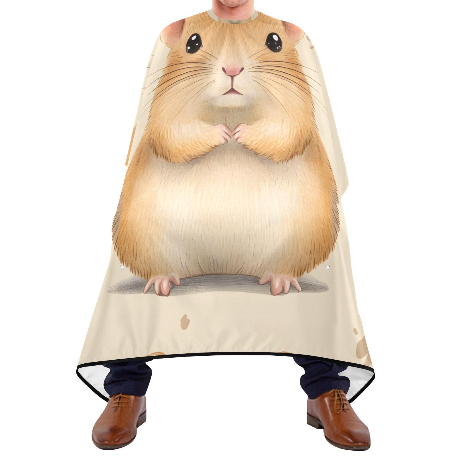 Hezely Cute Guinea Pig Hair Dye Cape, Barber Cape for Adults,Waterproof Salon Cape,Waterproof Hairdressing Styling Hair Cutting, 65