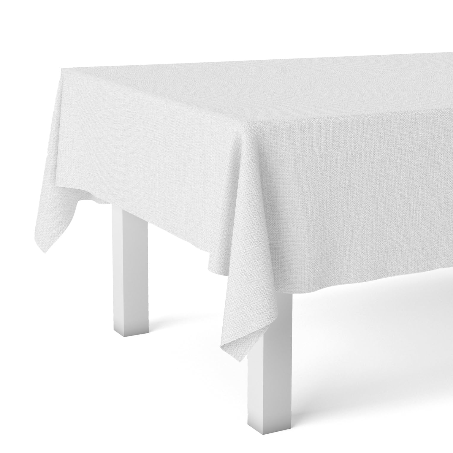 Martina Home TER White Oilcloth Tablecloth 250 x 140 cm