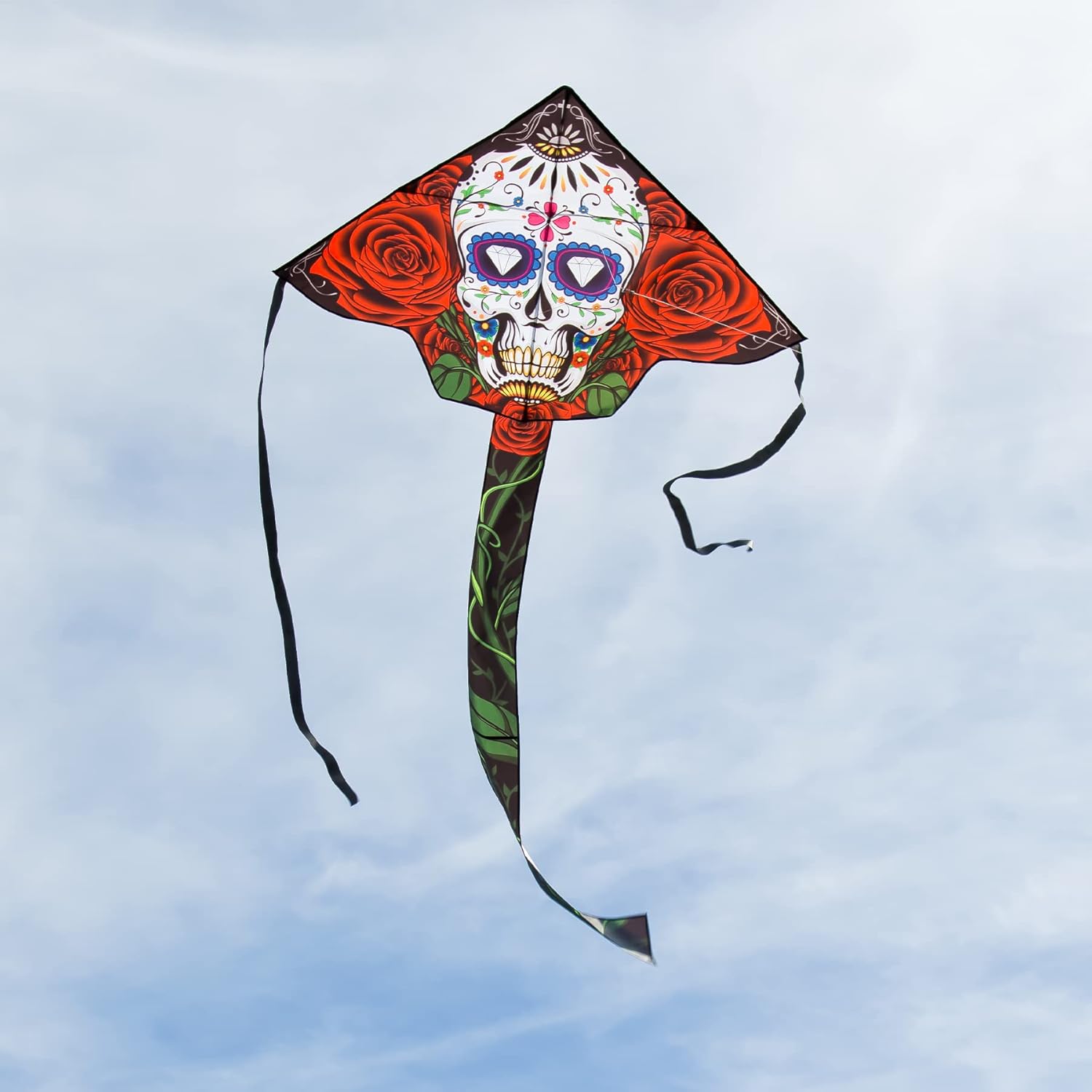 In the Breeze Printed Graphic Fly-Hi Kite, Single Line Kite, Ripstop Fabric, Line and Bag Included