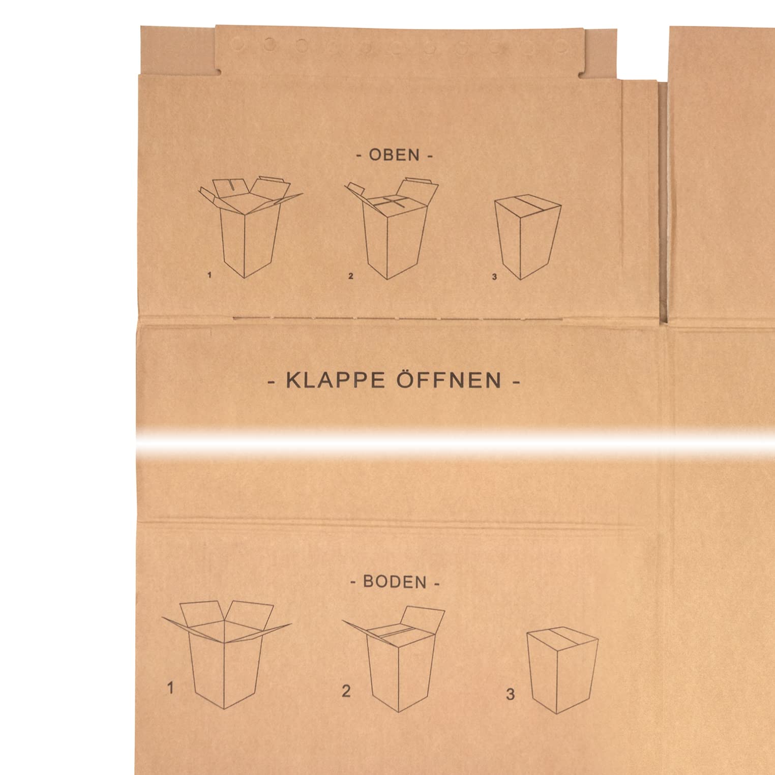 3 cartons à vêtements transitaire 2.60 BC ondulation 600 x 510 x 1350 mm