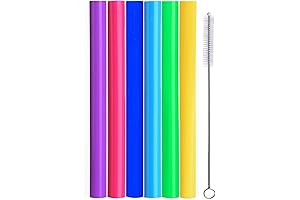 Reusable Silicone Straws for Enjoying Boba and Smoothies