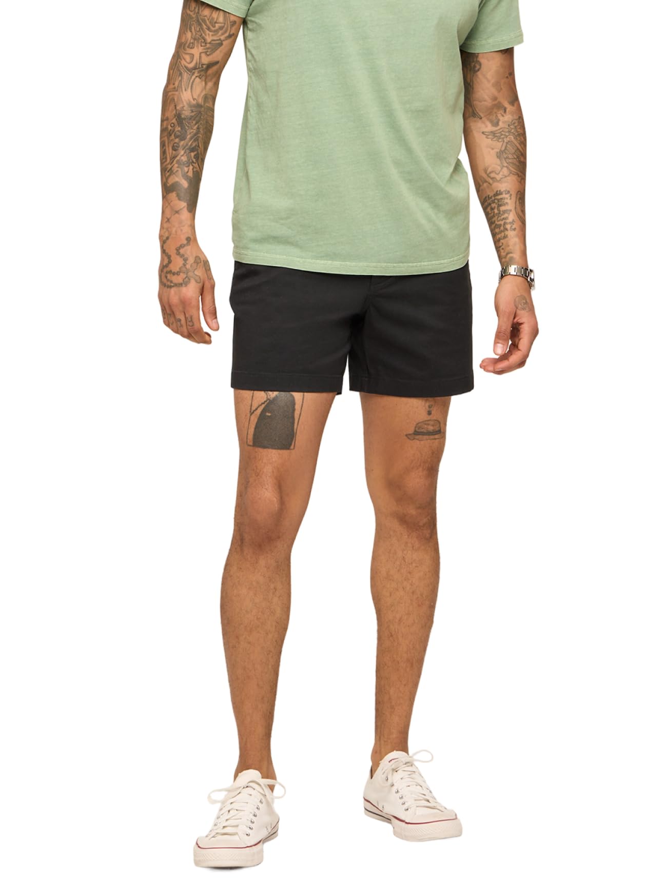 Chubbies Chino Shorts Men 5.5 Inch - Mens Shorts Casual with Elastic Waistband, Side and Back Pockets, Stretch Cotton Blend