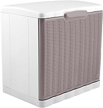 Stefanplast Elegance Rattan Shoe Rack Taupe Storage and Laundry Room, 40 x 30 x 40 H cm