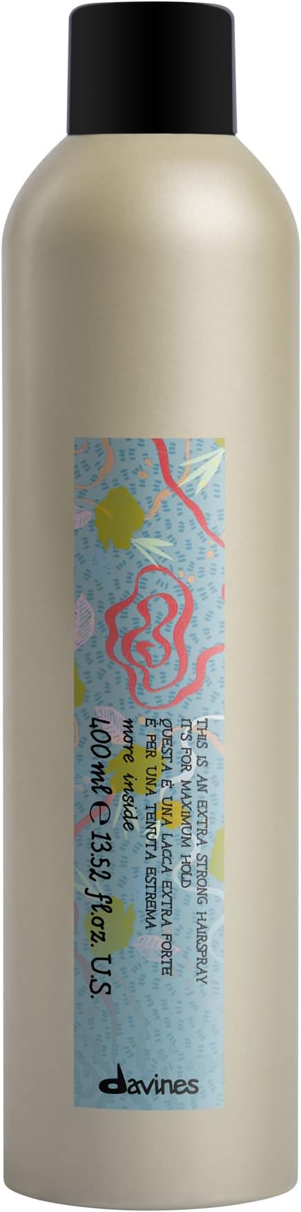 - Davines This Is An Extra Strong Hair Spray, Extra Strong Hold Maximum Control - Extreme Hold for Updos & Styles - Humidity Resistant & Long Lasting, 13.53 Fl Oz