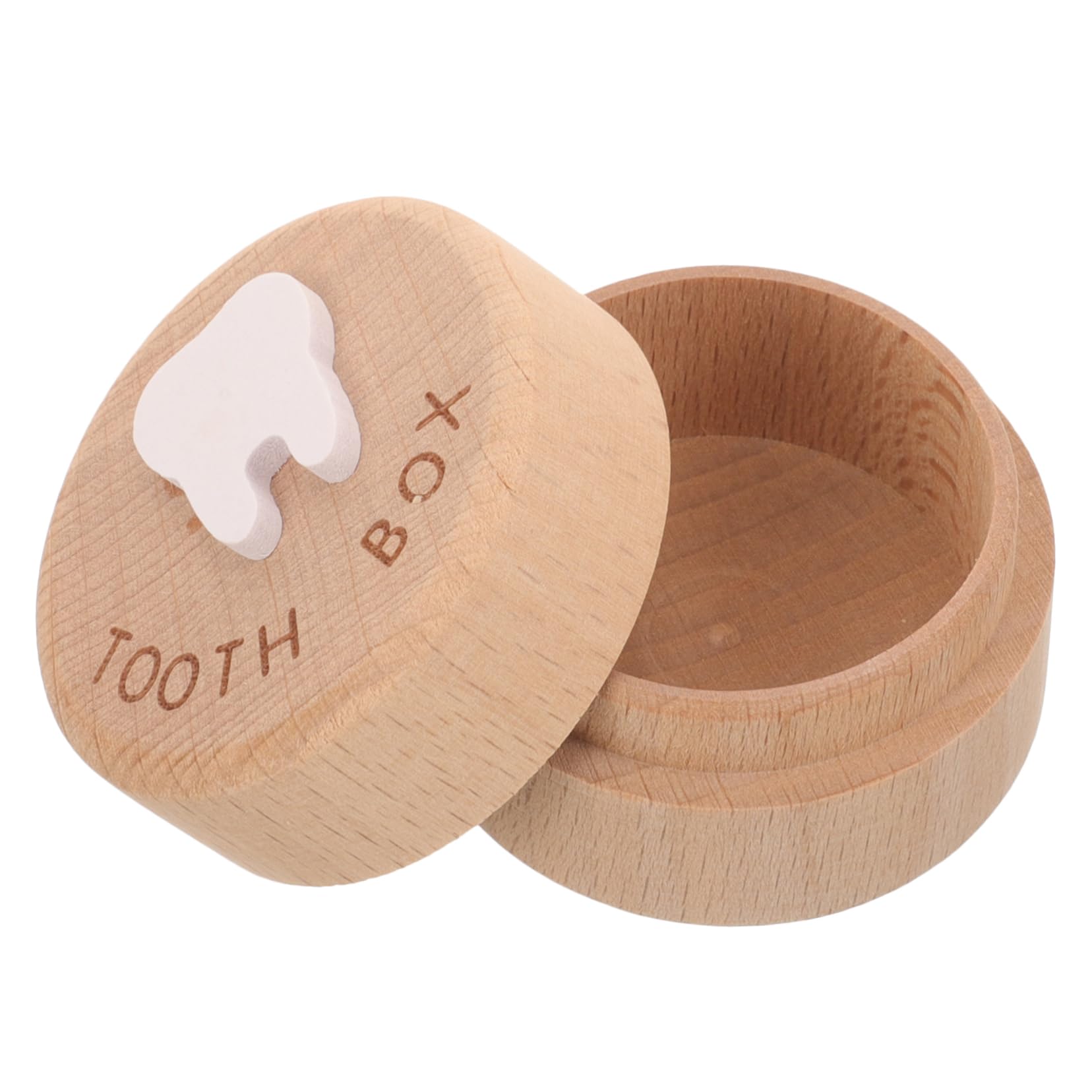 Levemolo Baby Changing Teeth Saver Boys and Girls Teeth Storage Container Wooden