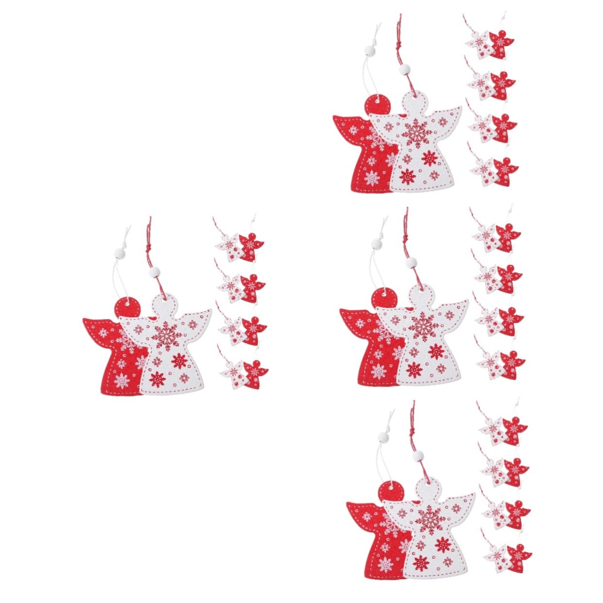 SEWACC 80piezas Adornos Colgantes De Ángel De Madera Para Decoración Navideña Para Árbol De Navidad Decoración De Invierno Colgantes De Madera Para Creación De Navideño