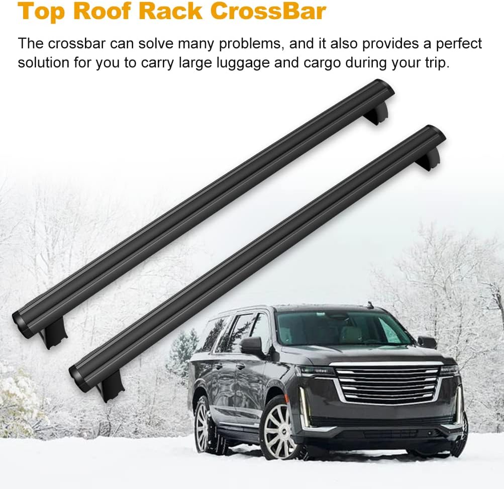 ROADFAR Roof Rack Aluminum Top Rail Carries Luggage Carrier for 2011 2012 2013 2014 2015 2016 2017 2018 2019 for Jeep Grand for Cherokee 3.0L 3.6L 5.7L 6.2L Baggage Rail Crossbars Thule Roof Rack
