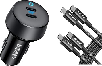 Anker USB C Cable 6FT, 2Pack with USB C Car Charger