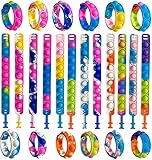 Pop Bracelet Fidget Toy, 24Pcs Multi-Color Bracelet Popular Wristband Fidget Watch is Suitable for...