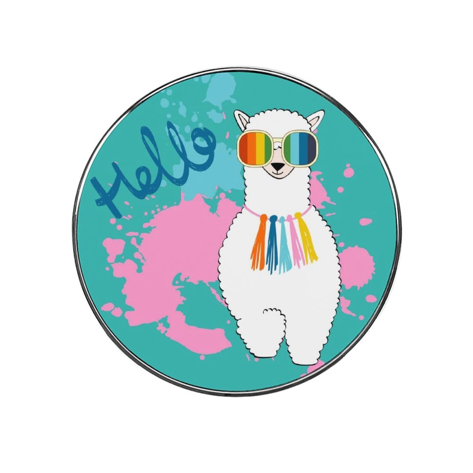 Cartoon Alpaca Alloy Fridge Magnet For Office Cabinet Refrigerator Whiteboard Photo
