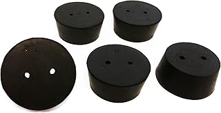 GSC International RS-11-2 Rubber Stoppers, Size 11, Drilled 2-Holes (1-Pound Pack)