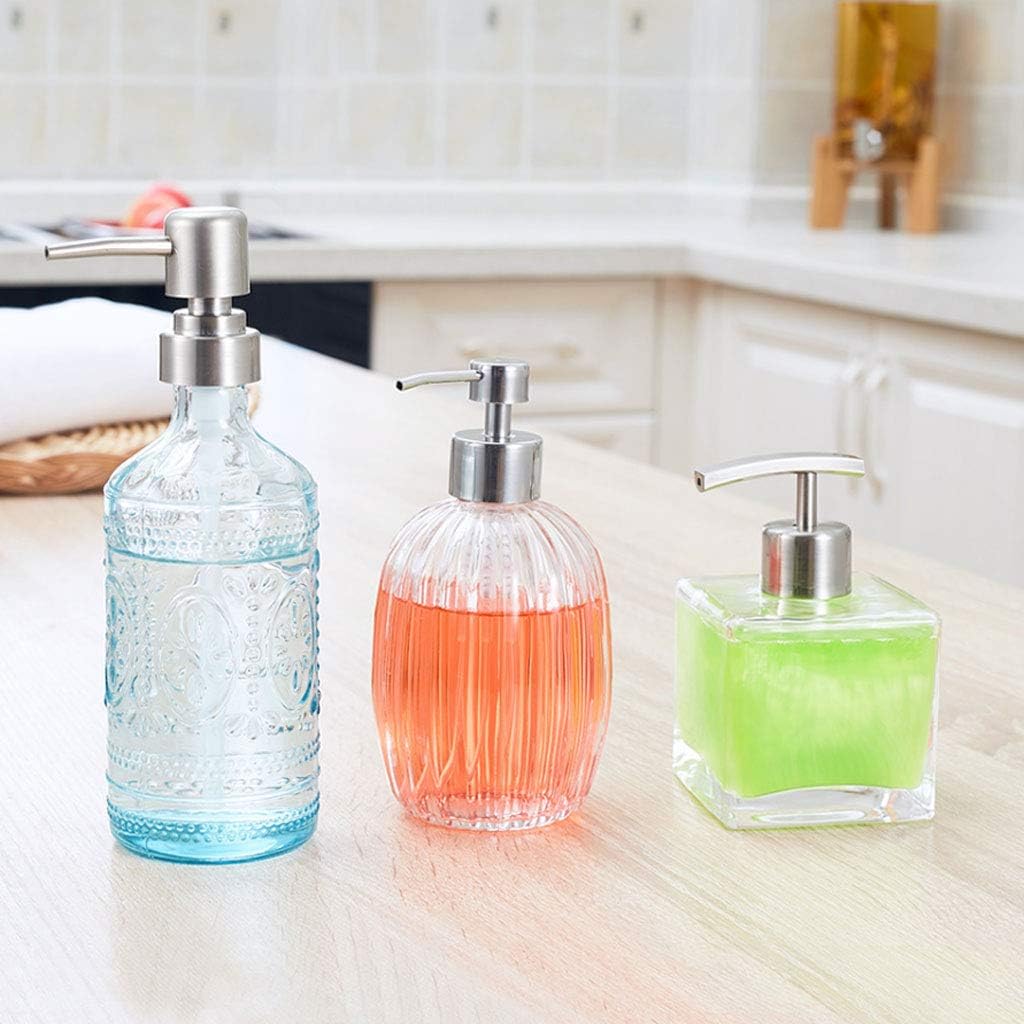 Soap Dispenser Bottles Hotel Household Glass Hand Sanitizer Lotion Bottle Shower Gel Shampoo Moisturizing Box Bathroom Household Soap Dispenser Countertop Lotion-Soap Bottles (A)