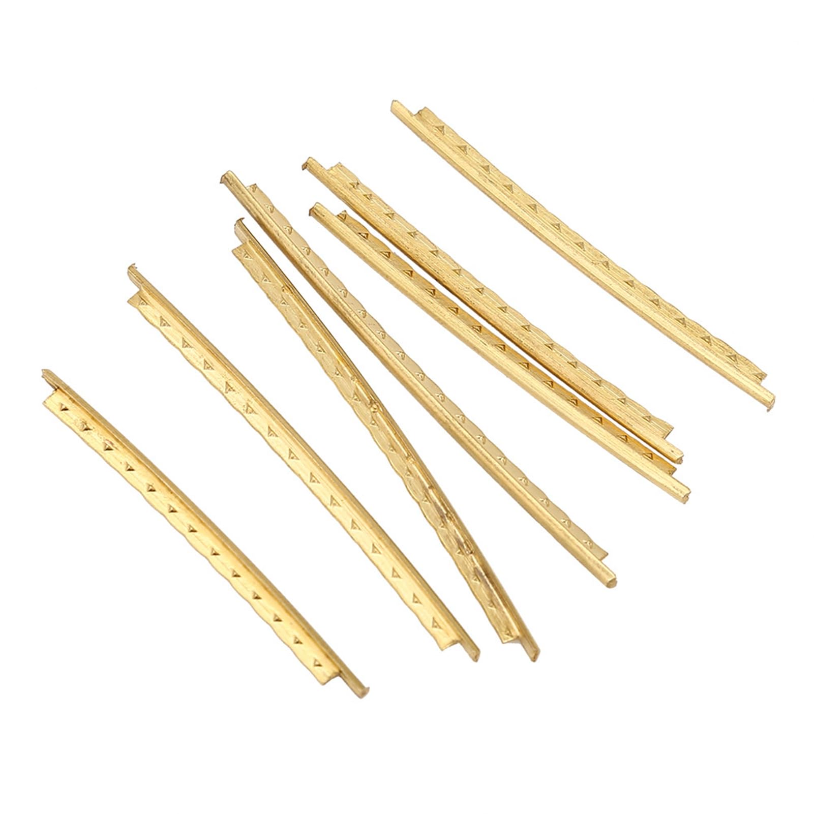 Qqmora Jeu de Fils de Frette de Guitare en Laiton, 20 Pièces, 2.0mm, Belle Brillance, Pièces de Rechange Durables pour Guitares Folk en Bois, Couleur or