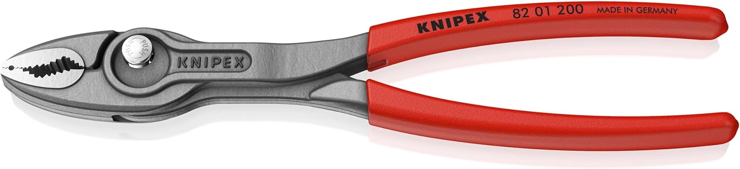 Knipex TwinGrip Atramentized Front Multi-Grip Pliers 200 mm 82 01 200 Black Plastic Coated Anti-Slip