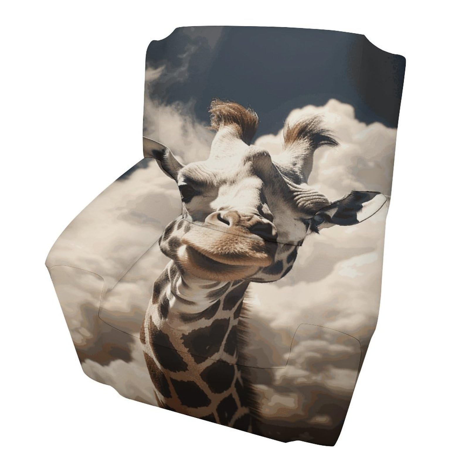 Housse de canapé motif girafe dans les nuages extensible pour salon